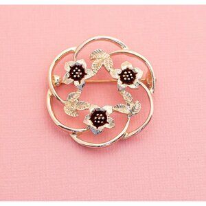 Vintage Unique Spiral Flower Vortex Brooch | Sarah Coventry | H18